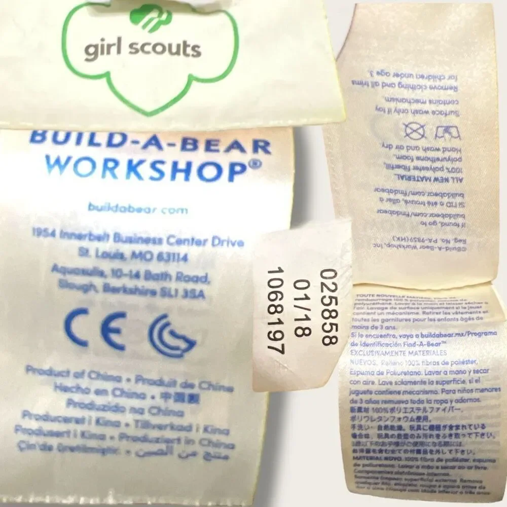 Build-A-Bear Girl Scout S’mores Bear – 16” Plush – Tiny Flaw